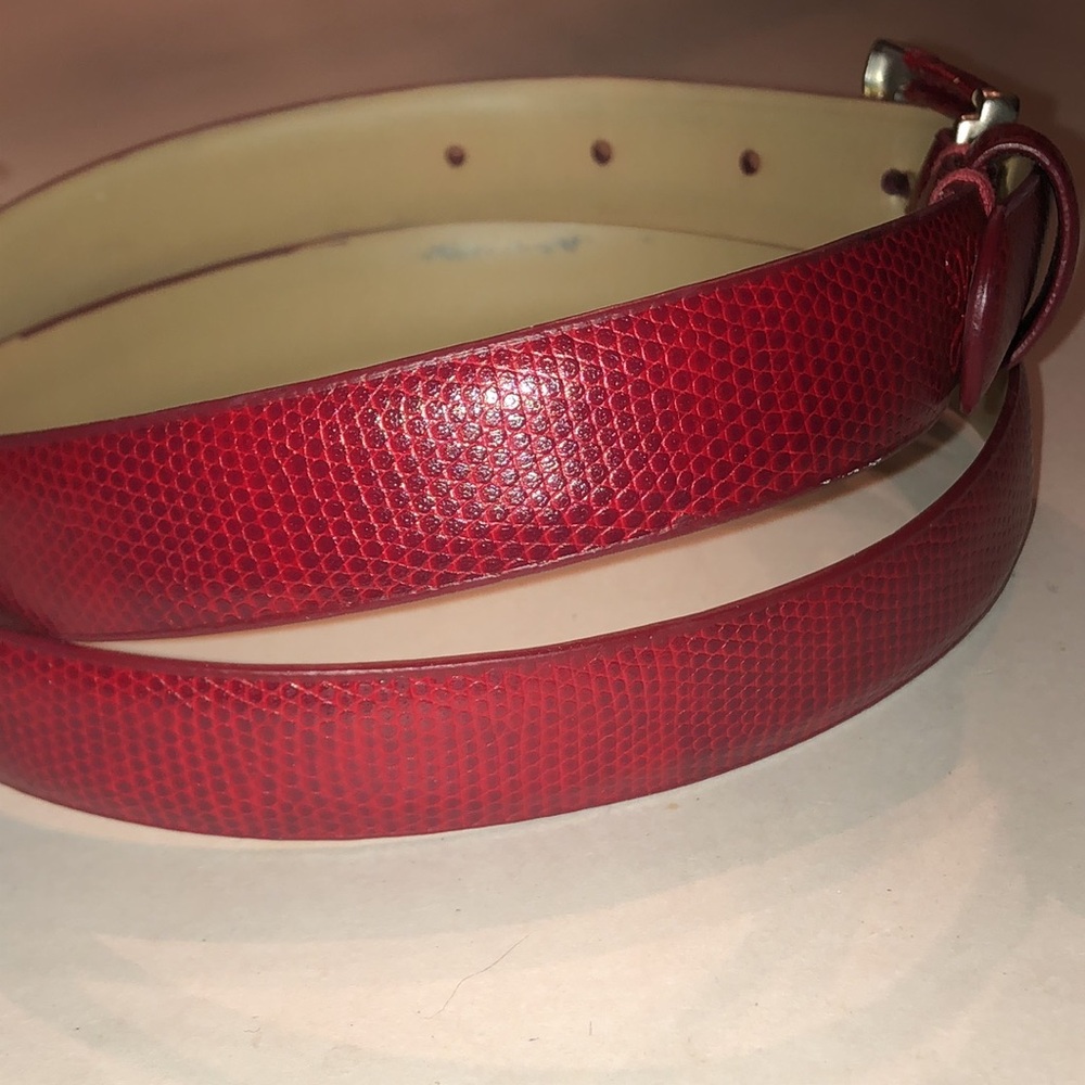 Simply Vera Vera Wang Red Faux Leather Dress Belt - Picture 5 of 8